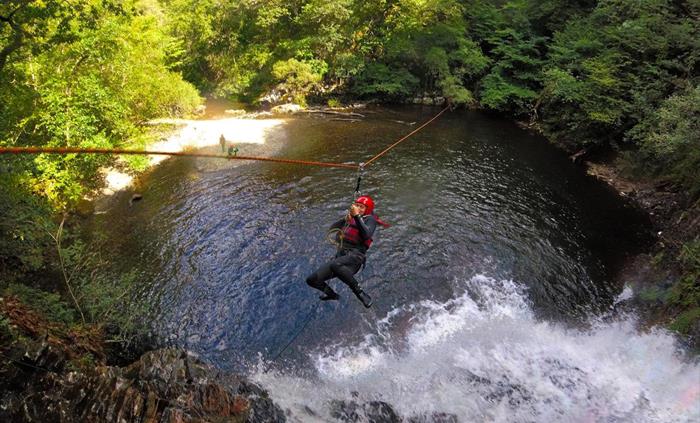 Climb, swim and slide through a pristine Welsh river.



An offsite adventure where you will traverse, jump, scramble, slide and swim to descend t